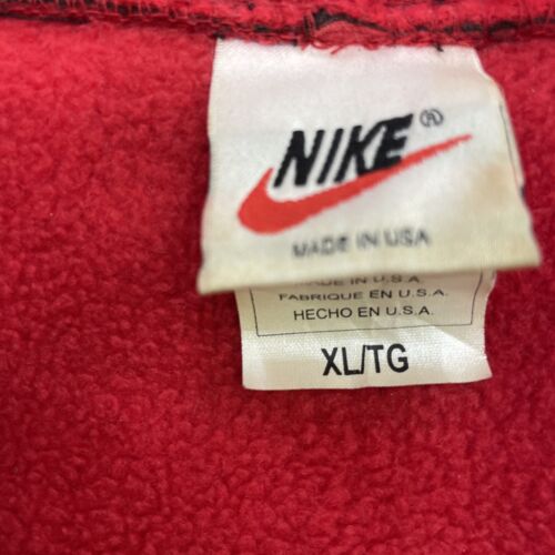 Vintage Nike Full Zip Fleece Jacket Size XL Red 90s