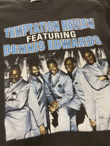 Vintage Temptation Review Dennis Edwards 2002 World Tour T-Shirt Size XL Black