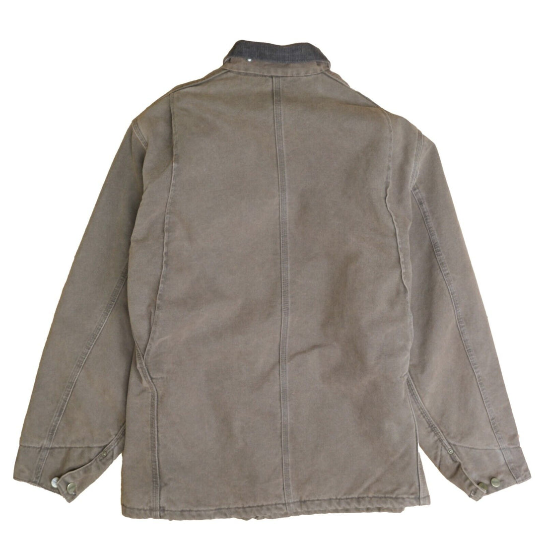 Vintage Carhartt Canvas Chore Jacket Size Large Brown Blanket Lined C02