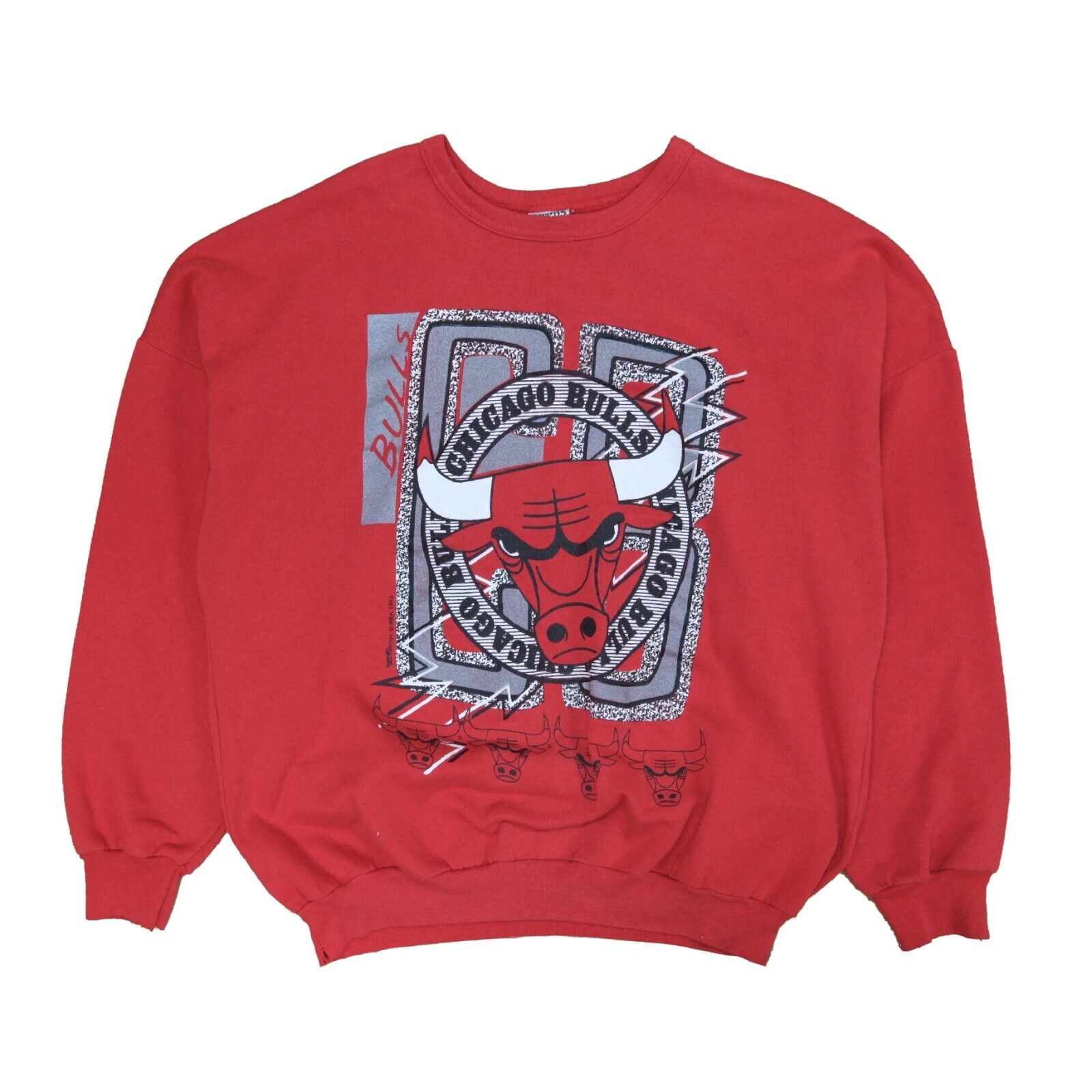Vintage Chicago Bulls Ravens Sweatshirt Crewneck Size XL Red