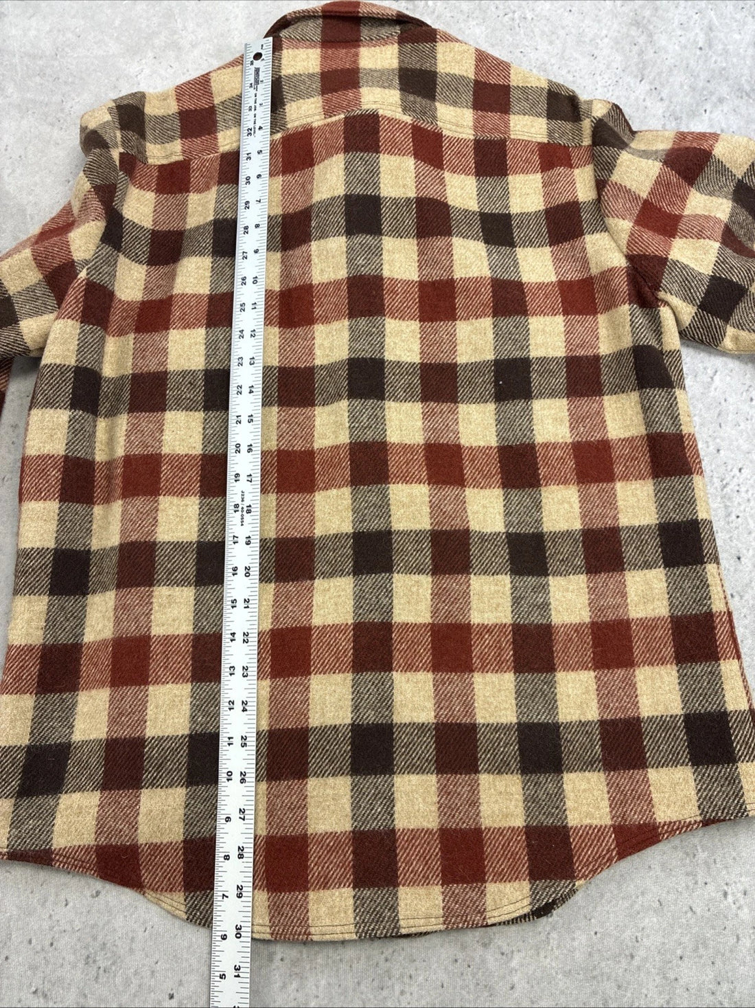 Vintage Wool Button Up Shirt Size XL