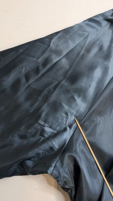 Vintage Karington Satin Bomber Jacket Size Large Blue