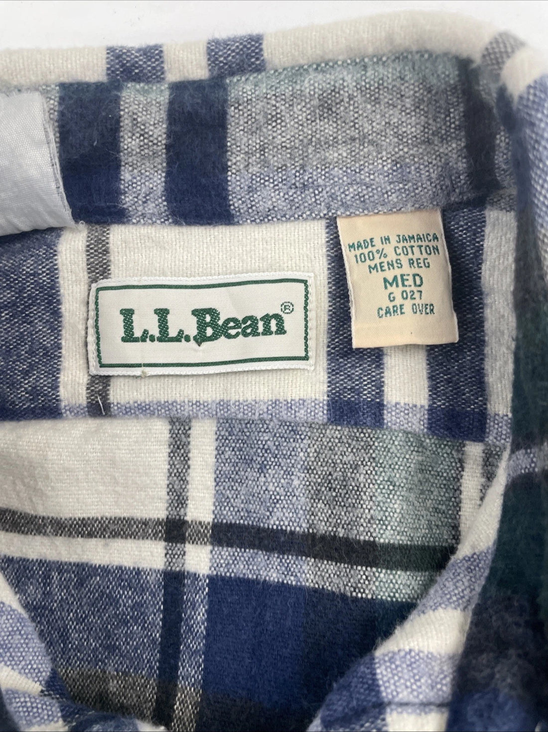 L.L. Bean Button Up Shirt Size Medium Plaid
