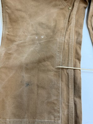 Carhartt Canvas Carpenter Double Knee Work Pants Size 34 X 30 Brown