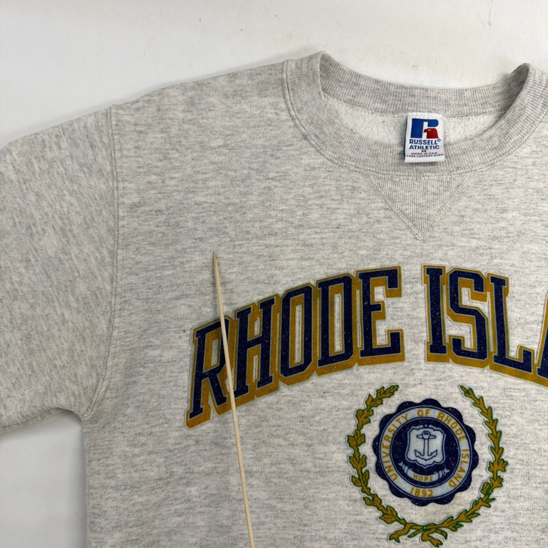 Vintage Rhode Island Russell Athletic Crewneck Sweatshirt Size Medium 90s