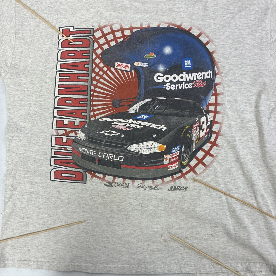 Vintage Dale Earnhardt Goodwrench Racing T-Shirt Size XL Double Sided NASCAR