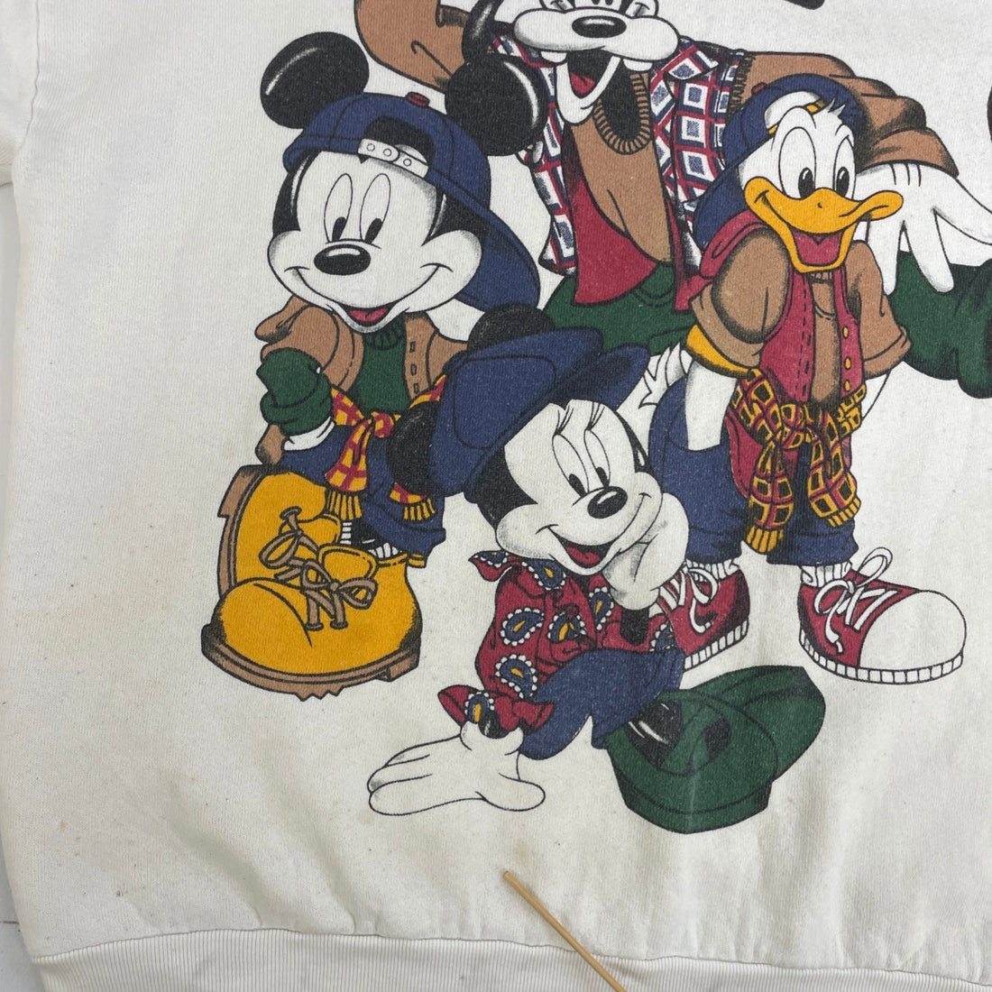 Vintage Disney Crewneck Sweatshirt Large Mickey Mouse Goofy Donald Duck 90s
