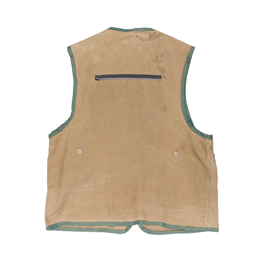 Vintage Saftbak Canvas Fishing Vest Size 2XL Brown Made USA