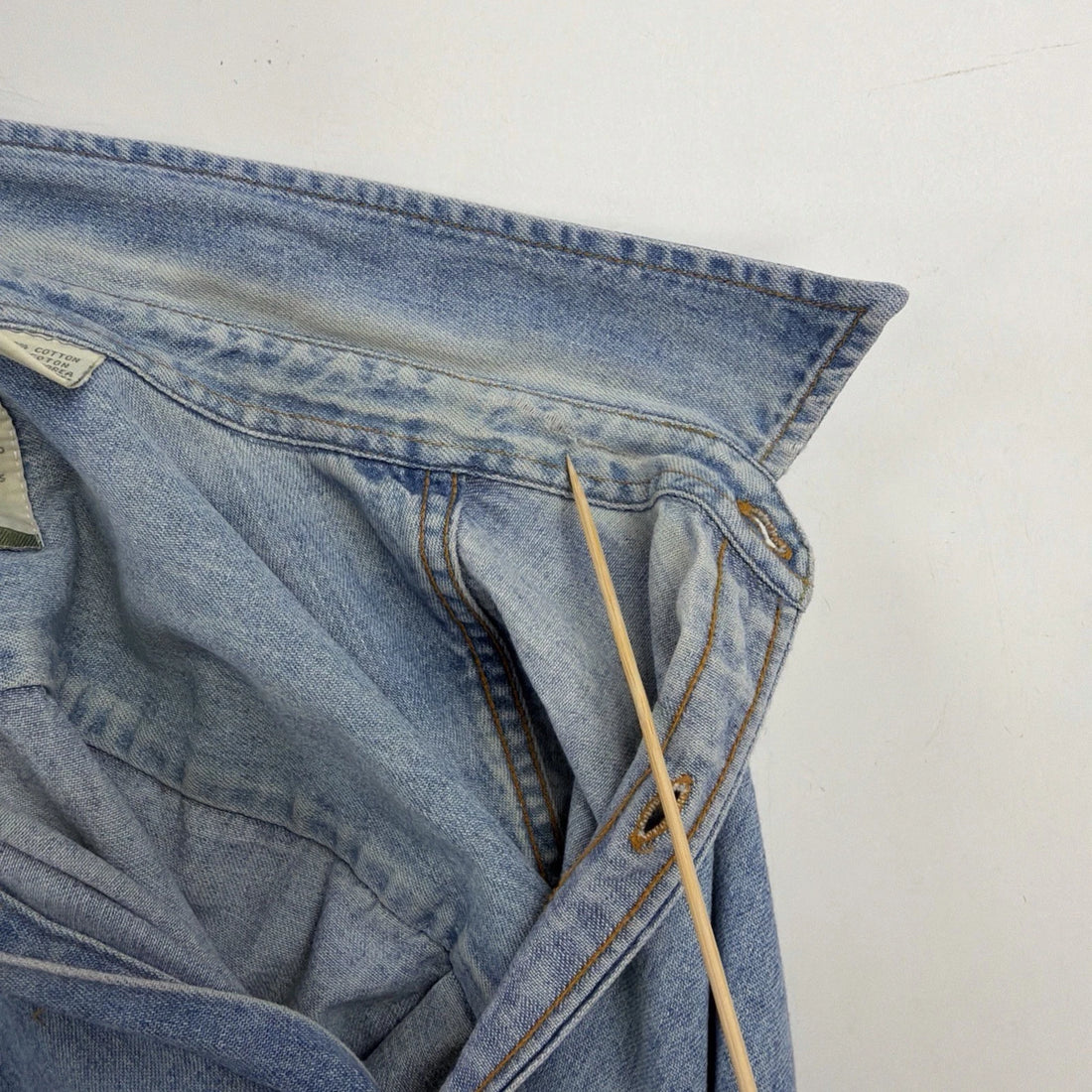 Levi's Denim Button Up Shirt Size 2XL Light Wash Blue