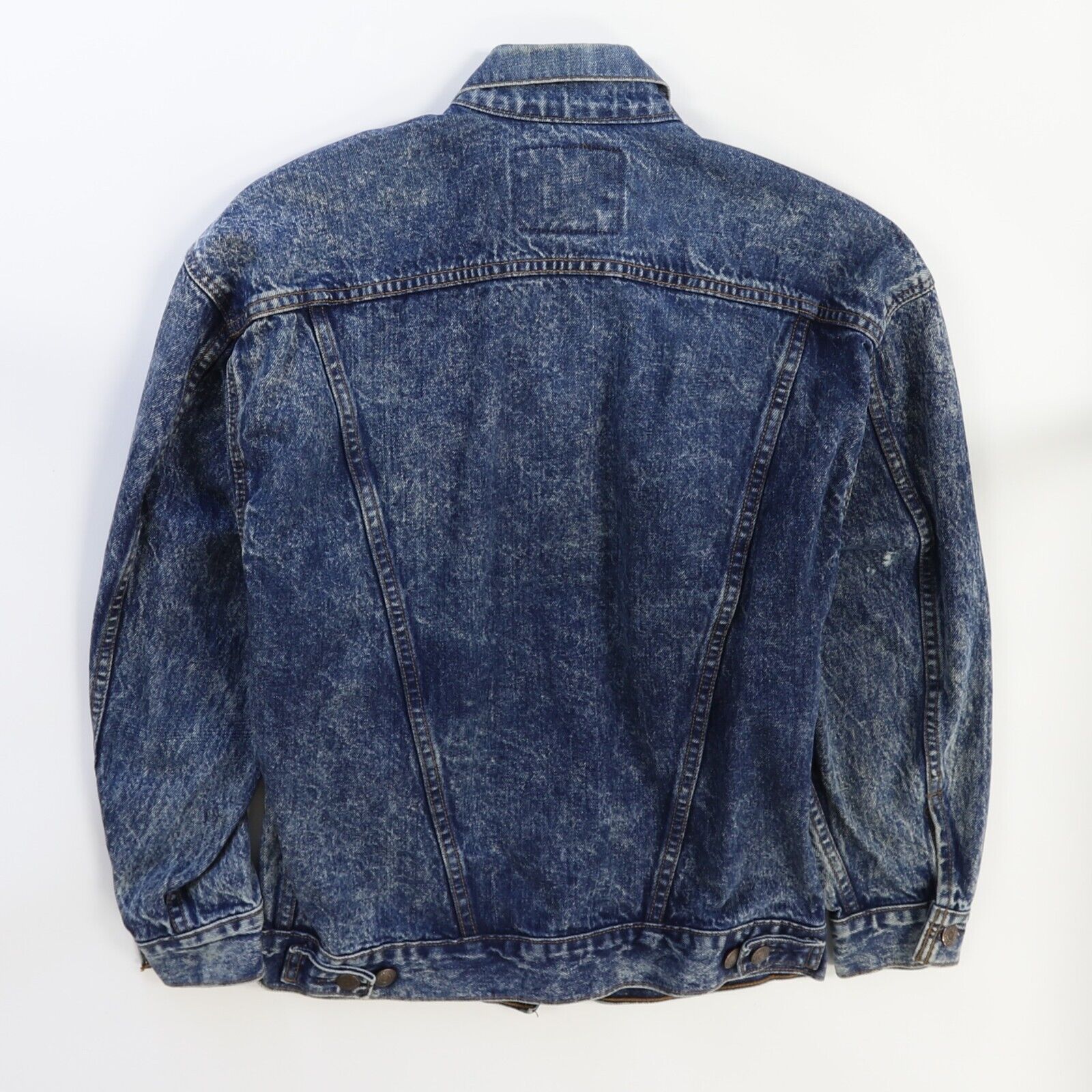 Vintage Levi Strauss Co. Denim Trucker Jacket Size Small Blue Throwback Vault