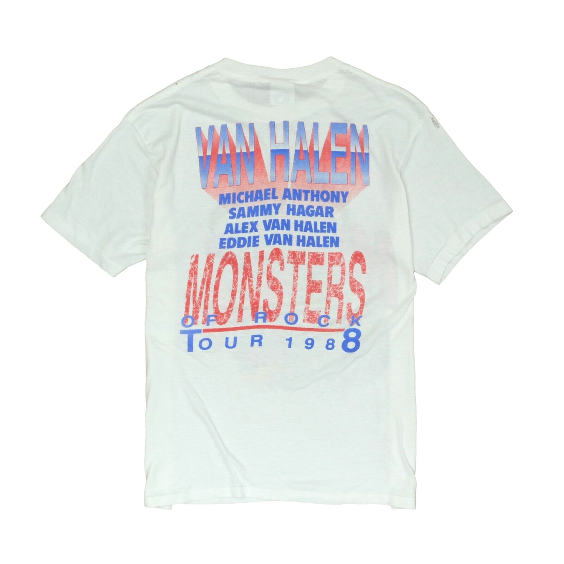 Vintage Van Halen Monsters Of Rock Tour T-Shirt Size Large Band Tee 1988 80s