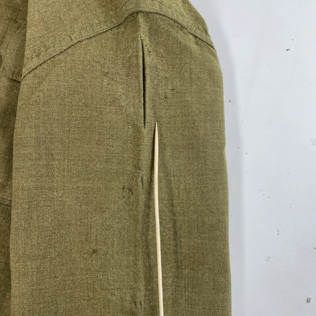 Vintage Military Wool Button Up Shirt Size 15 1/2 X 34