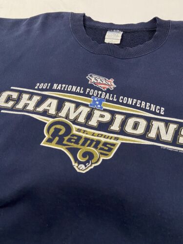 Vintage St Louis Rams Super Bowl Champions T Shirt Size XL