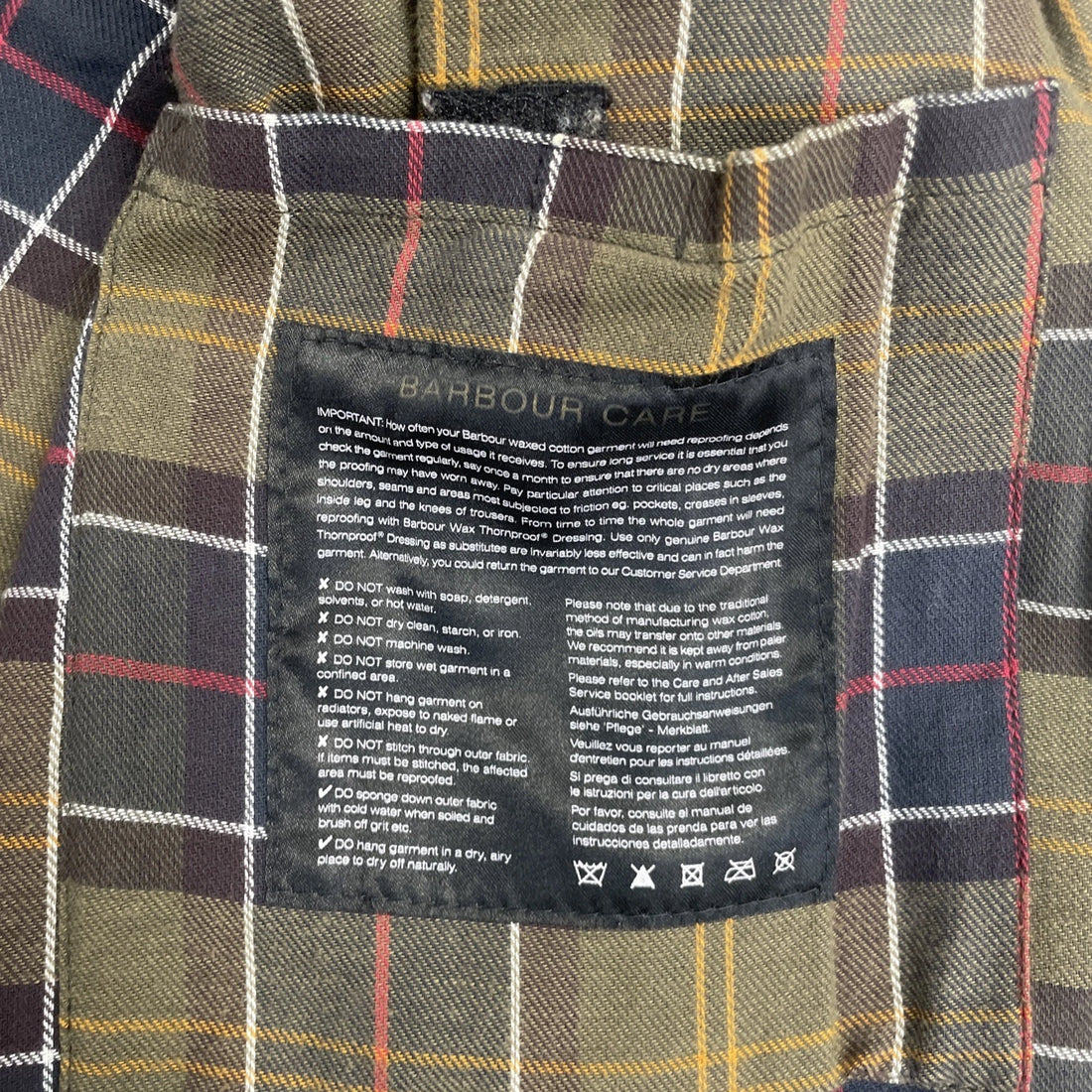 Barbour Wax Ashby Coat Jacket Size XL