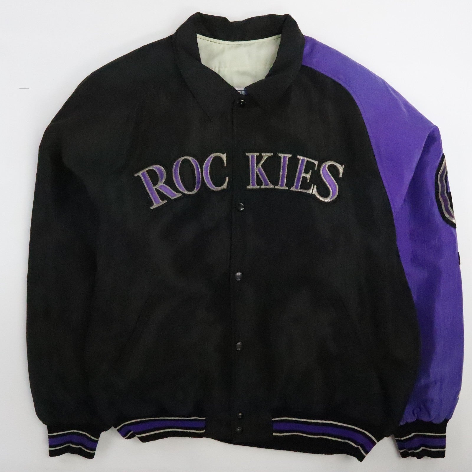 Vintage Colorado Rockies Starter Bomber Jacket XL Diamond