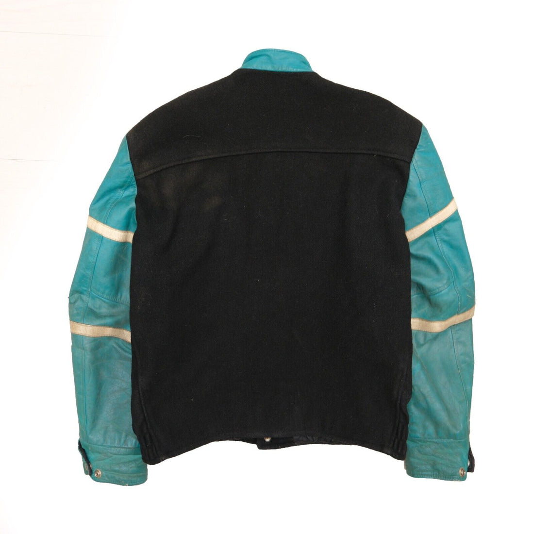 Vintage Mooney Grenon Oilers Lacrosse Leather Wool Varsity Jacket Size 48