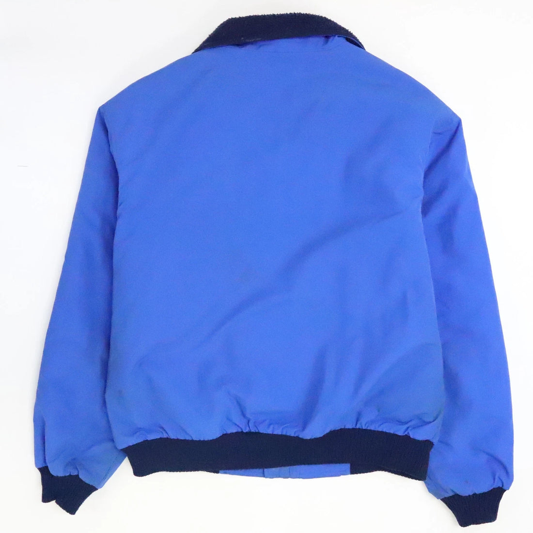 Vintage Eddie Bauer Bomber Jacket Size Large Blue Fleece Lined