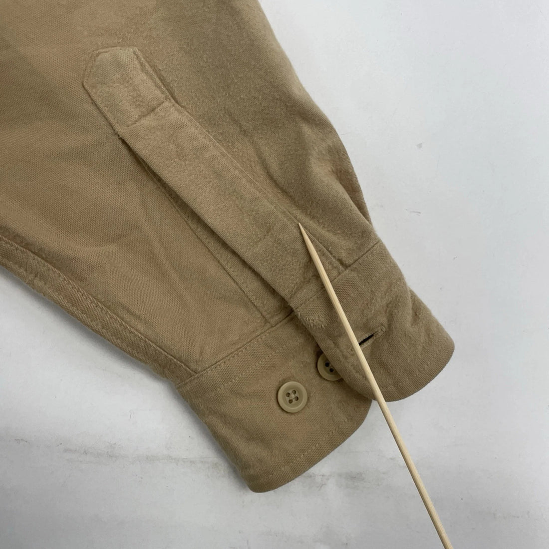 Vintage LL Bean Button Up Long Sleeve Shirt Size Large Beige