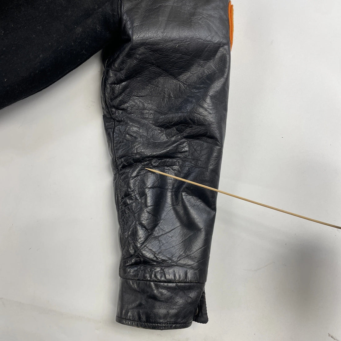 Vintage Football Sr. League Champs Leather Wool Varsity Jacket Size 40 80s