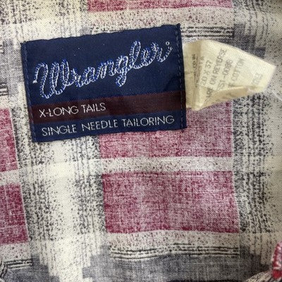 Vintage Wrangler Western Pearl Snap Shirt Size 20 X 37