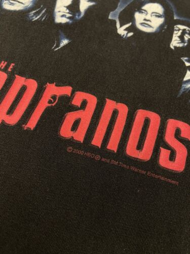 Vintage The Sopranos Cast T-Shirt Size Large HBO TV Promo 2000