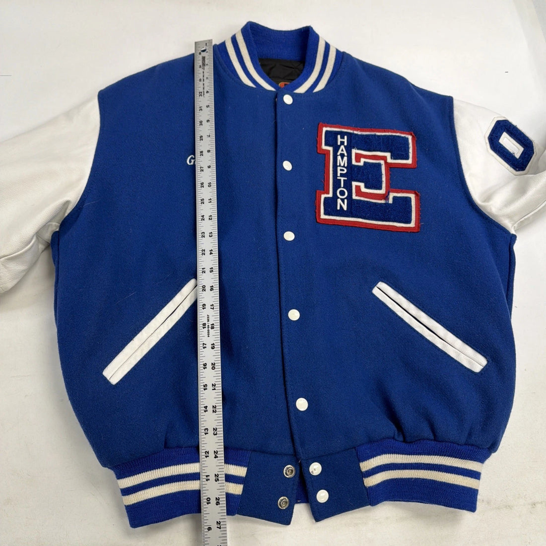 Vintage East Hampton Baseball Basketball Wool Varsity Letterman Jacket Large