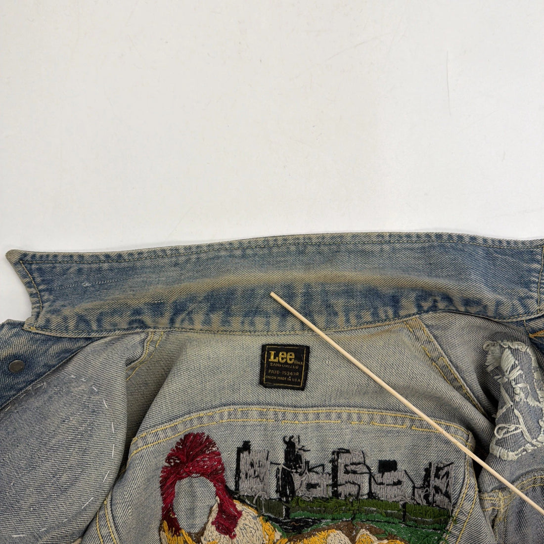Vintage David Bowie Lee Sanforized Denim Vest Jacket Small PATD 153438 Custom