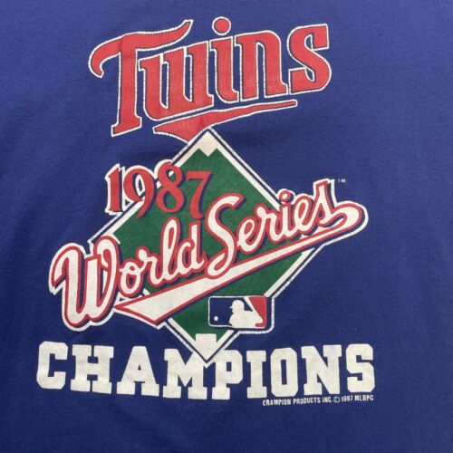 Vintage Minnesota Twins World Series Champs Champion T-Shirt XL 1987 80s MLB