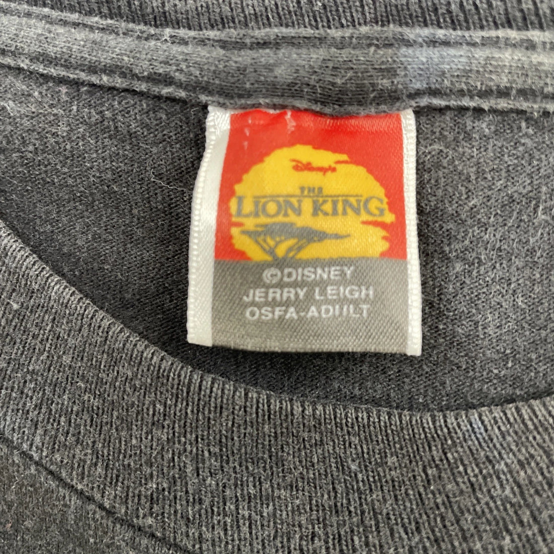Vintage The Lion King Disney T-Shirt Size XL Black All Over Print 90s