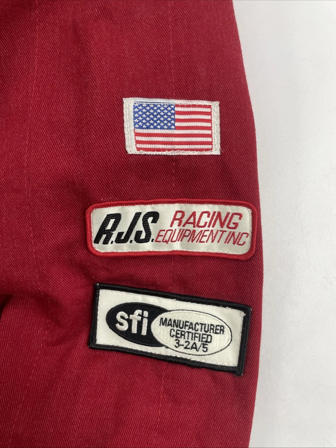 Vintage RJS Racing Equipment Jacket Size Large Red
