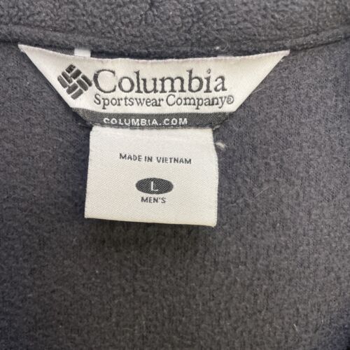 Columbia Full Zip Fleece Jacket Size Large Black