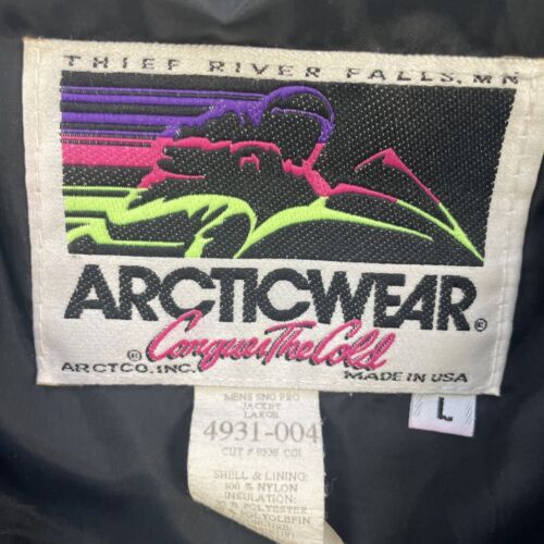 Vintage Arcticwear Arctic Cat Bomber Jacket Size Large Purple Checkered