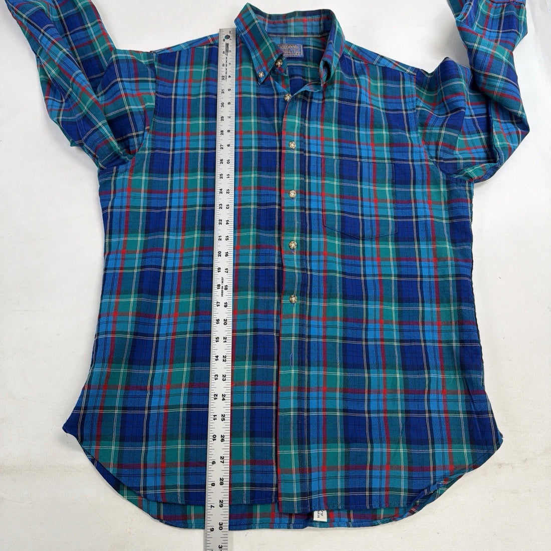 Vintage Pendleton Wool Fireside Button Up Shirt Size Large Plaid