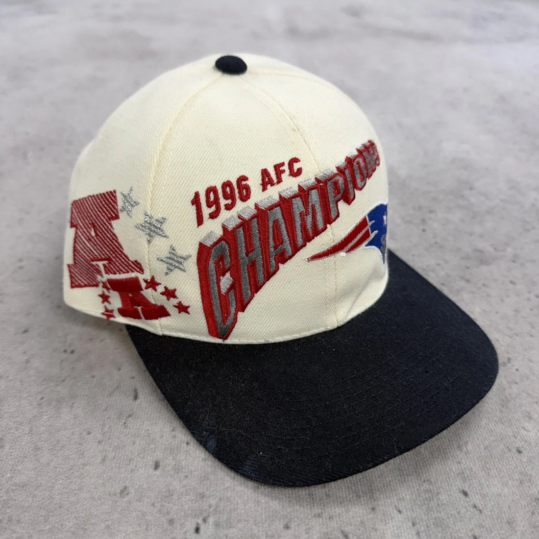 New England Patriots 1996 AFC Champs Shadow Sports Specialties Snapback Hat OSFA