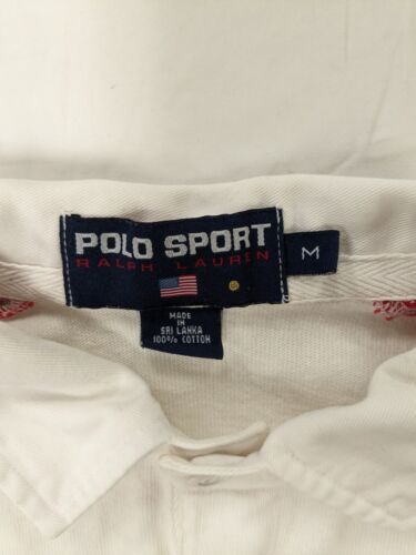 Vintage Polo Sport Ralph Lauren Rugby Shirt Size Medium Spell Out
