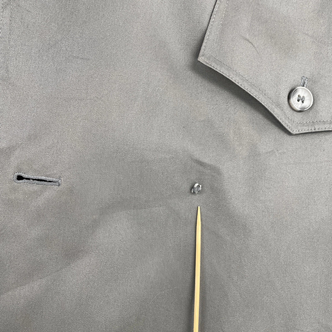 Vintage London Towne Double Breasted Trench Coat Jacket Size 40 Reg Gray