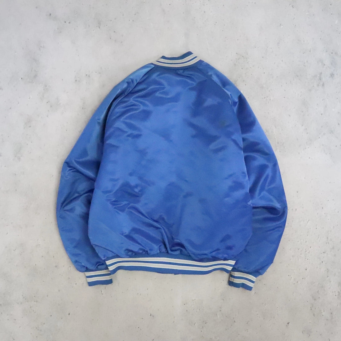Detroit Lions Chalk Line Satin Bomber Jacket Size Large Vintage NFL