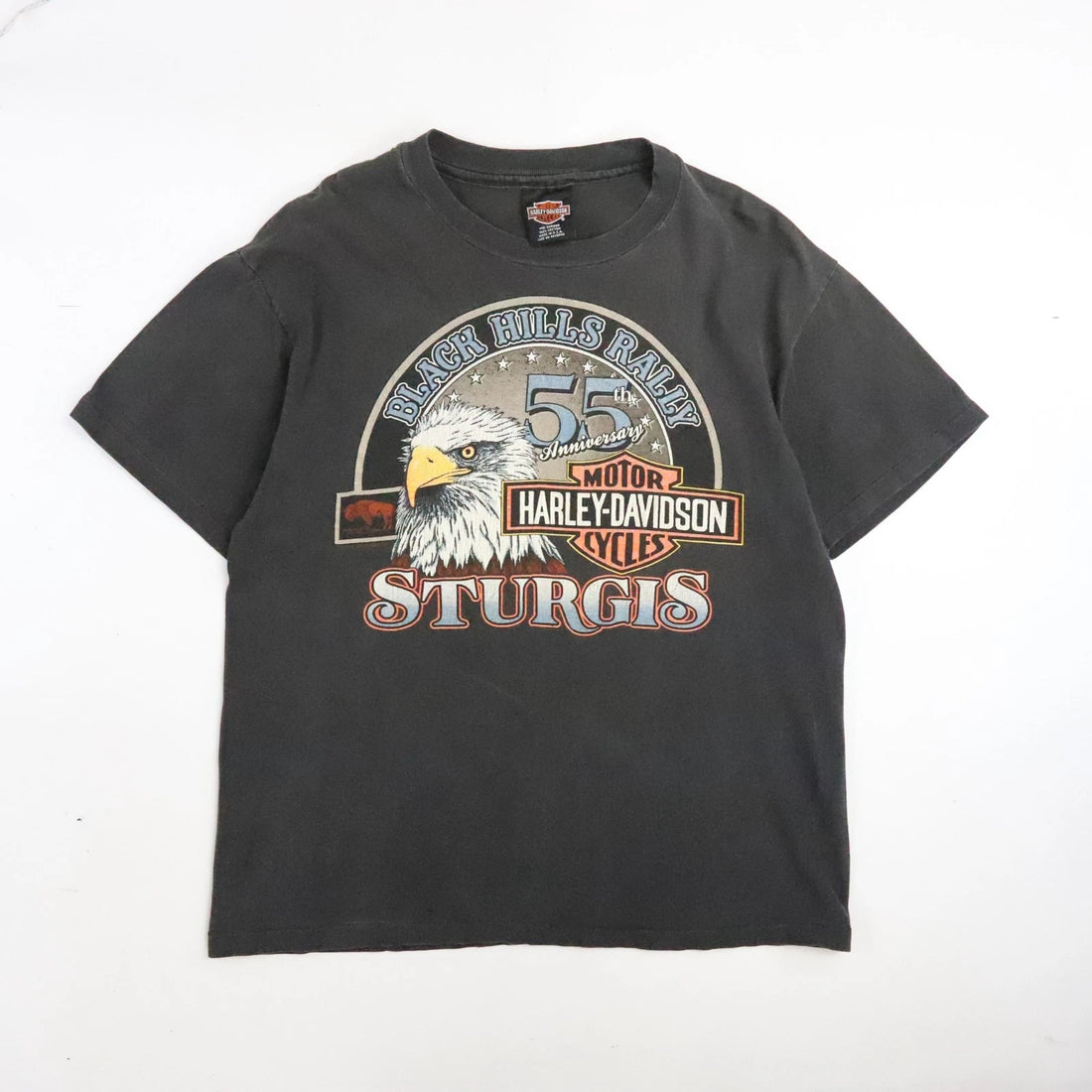 Vintage Harley Davidson Motorcycles Black Hills Rally Sturgis T-Shirt Large 90s