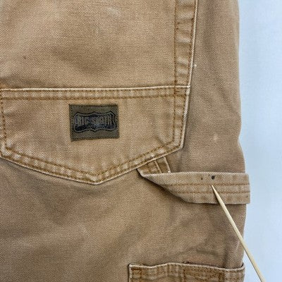 Vintage Big Smith Canvas Carpenter Work Shorts Size XL Brown