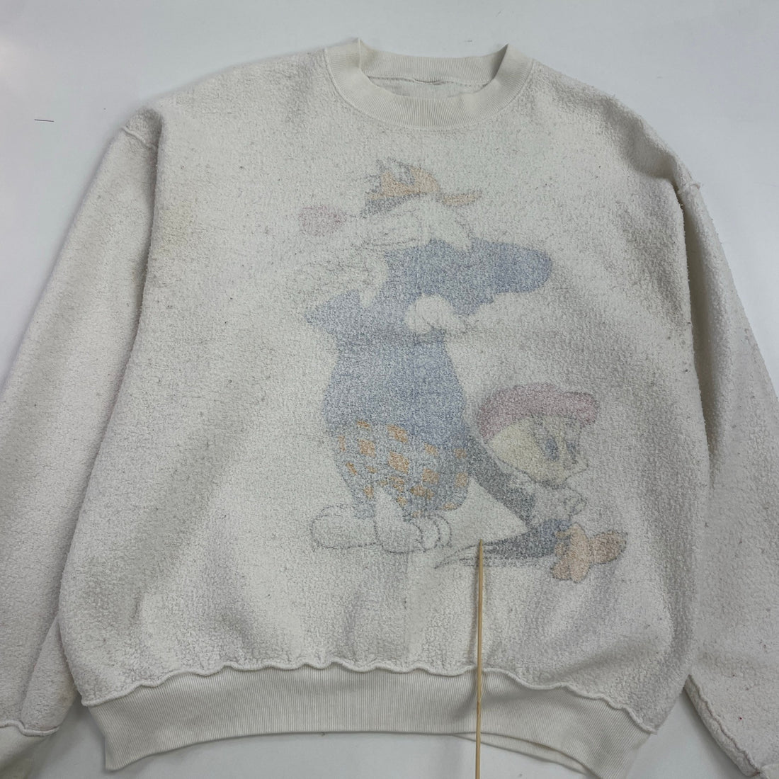 Vintage Tweety Bird Sylvester Cat Looney Tunes Crewneck Sweatshirt Large 90s