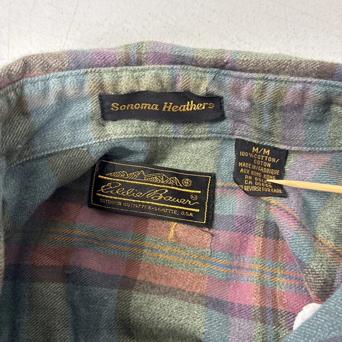 Eddie Bauer Sonoma Heathers Button Up Shirt Size Medium