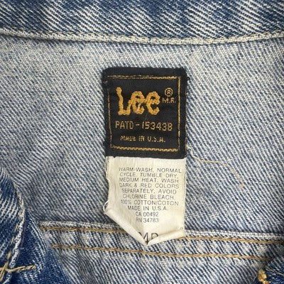 Vintage Lee Denim Jacket Size 34R PATD-153438