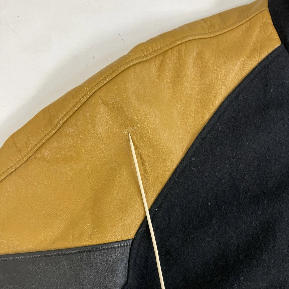 Vintage Leather Wool Varsity Jacket Size XL