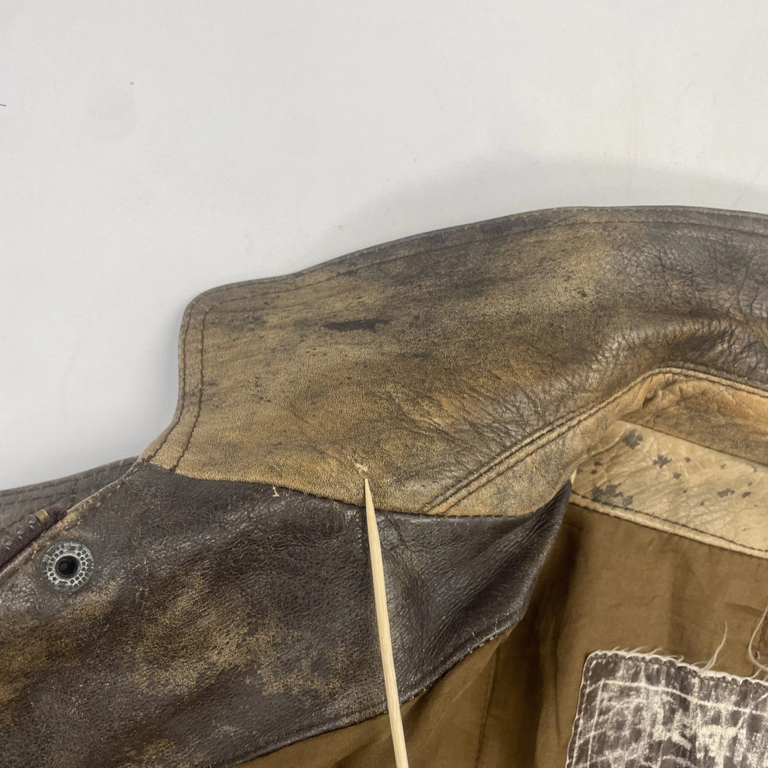 Vintage Leather Bomber Jacket Size XL Brown