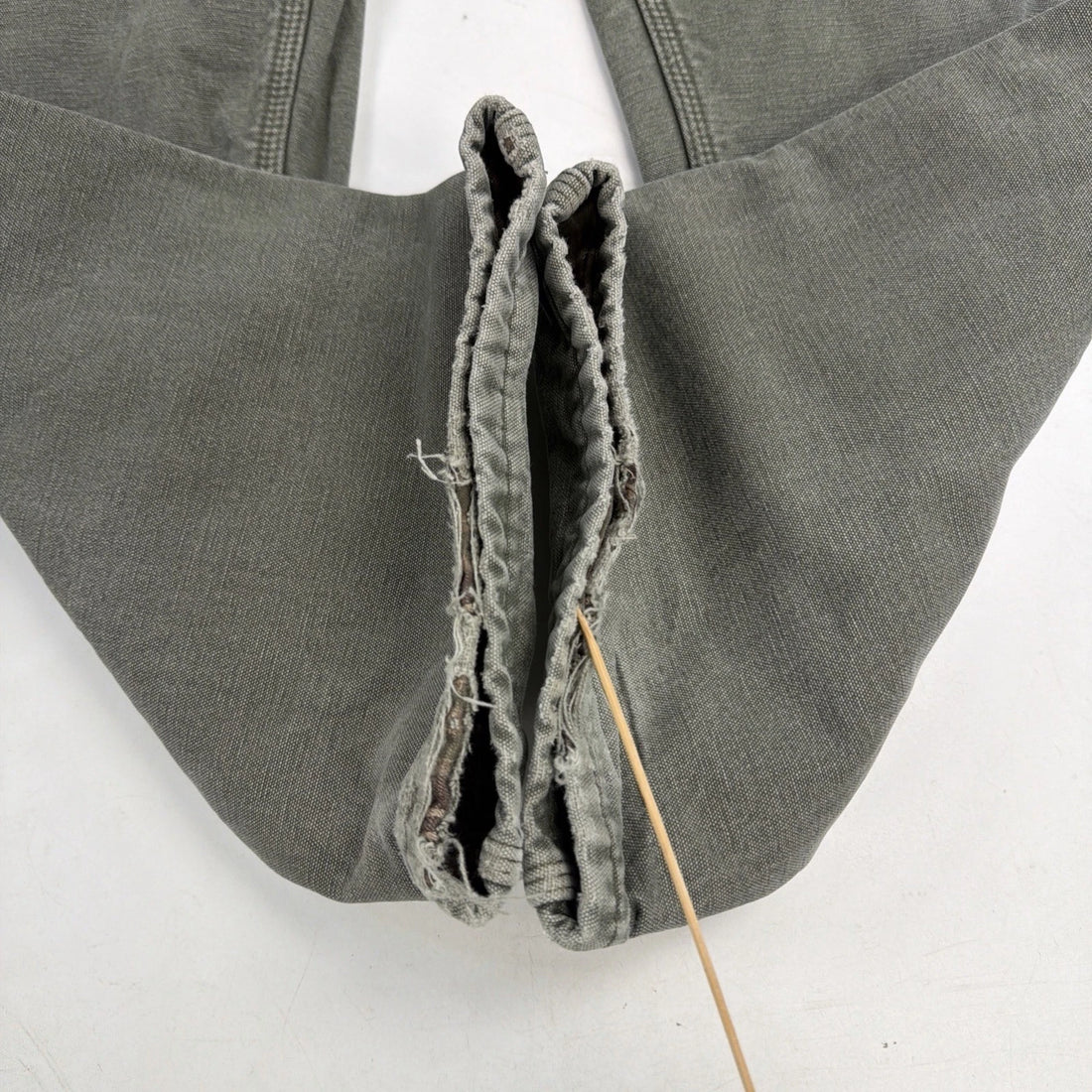Vintage Carhartt Canvas Carpenter Work Pants 38 X 32 Flannel Lined B1111 MOS