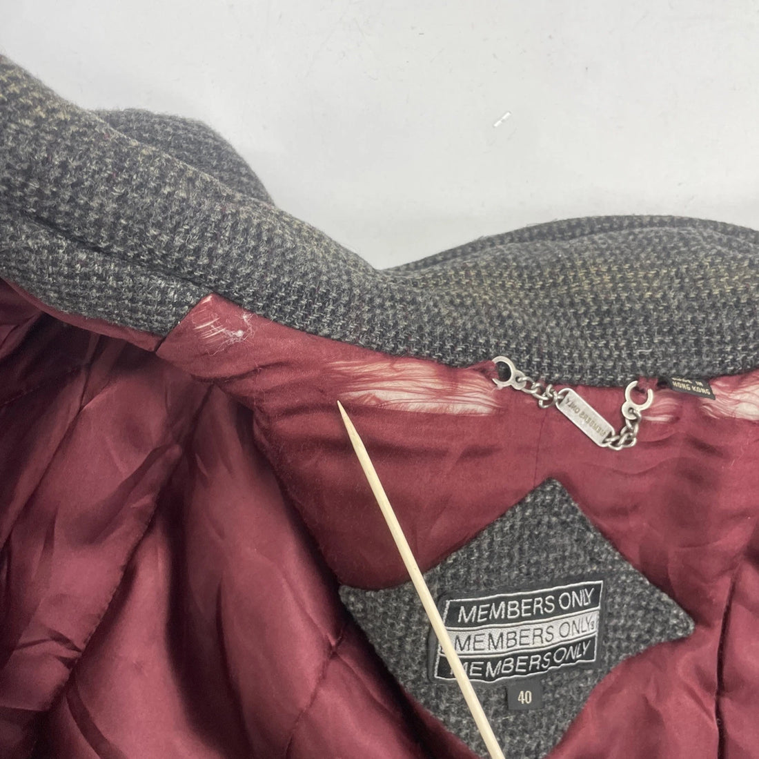 Vintage Members Only Wool Bomber Jacket Size 40