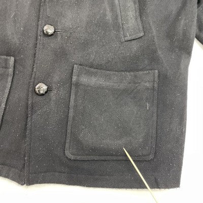 Vintage Roots Canada Wool Coat Jacket Size Large Black