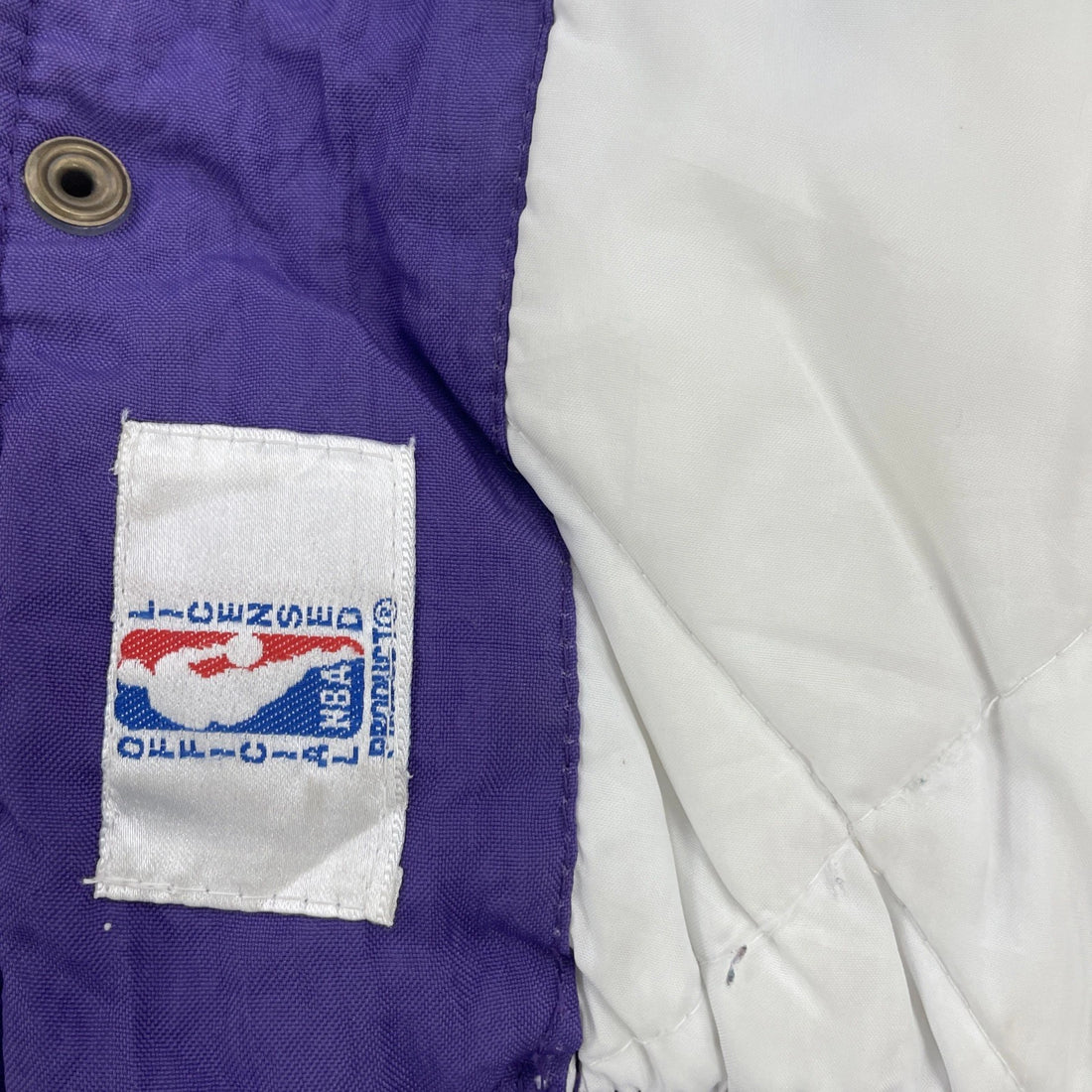 Vintage Utah Jazz Apex One Puffer Jacket Size Large 90s NBA