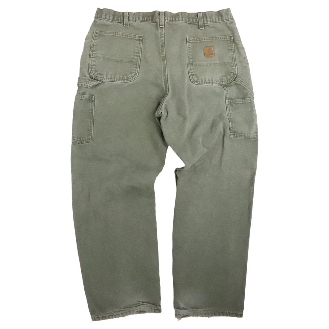 Vintage Carhartt Canvas Carpenter Work Pants 38 X 32 Flannel Lined B1111 MOS
