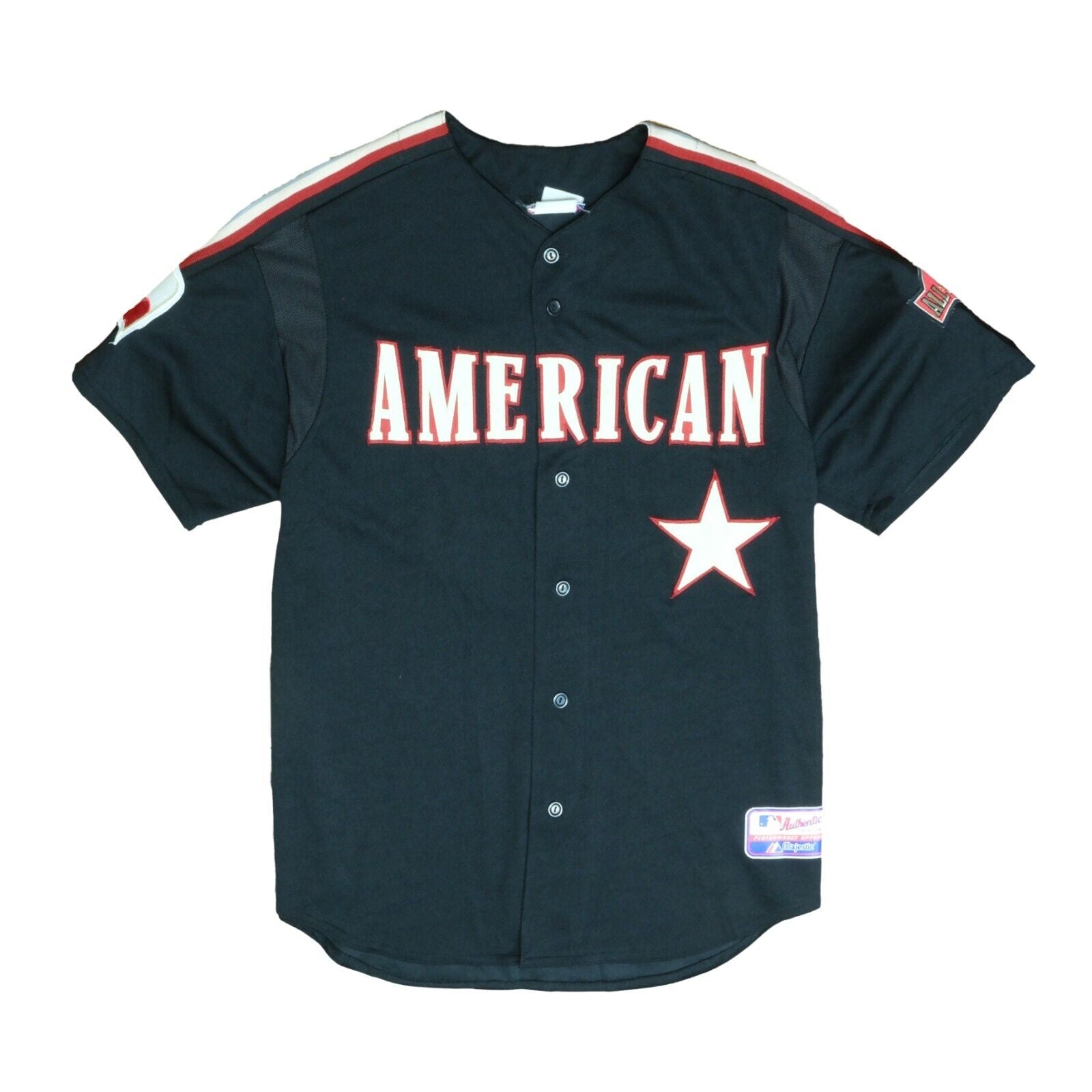 Vintage American League All Star Alfonso Soriano Majestic Jersey Large Throwback Vault